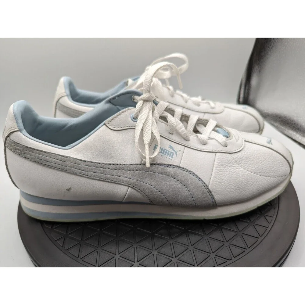 Women Size 11 PUMA TURIN light blue fog and white 342381